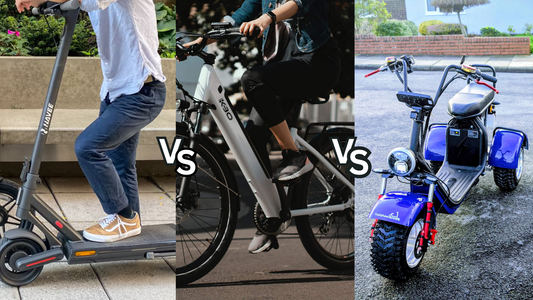 E-Scooter vs E-Bicycles vs E-Moped explained