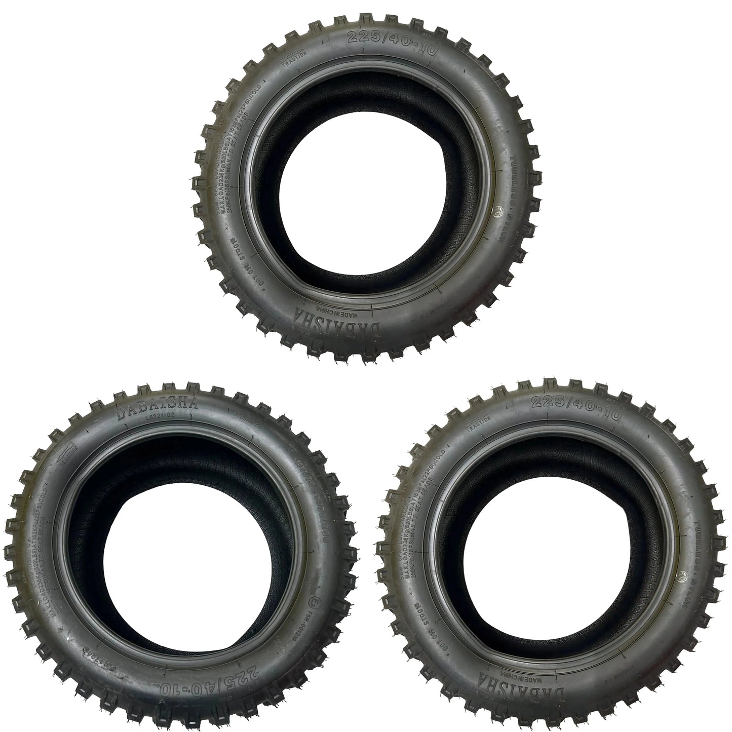 Three Offroad Tyres for Trike